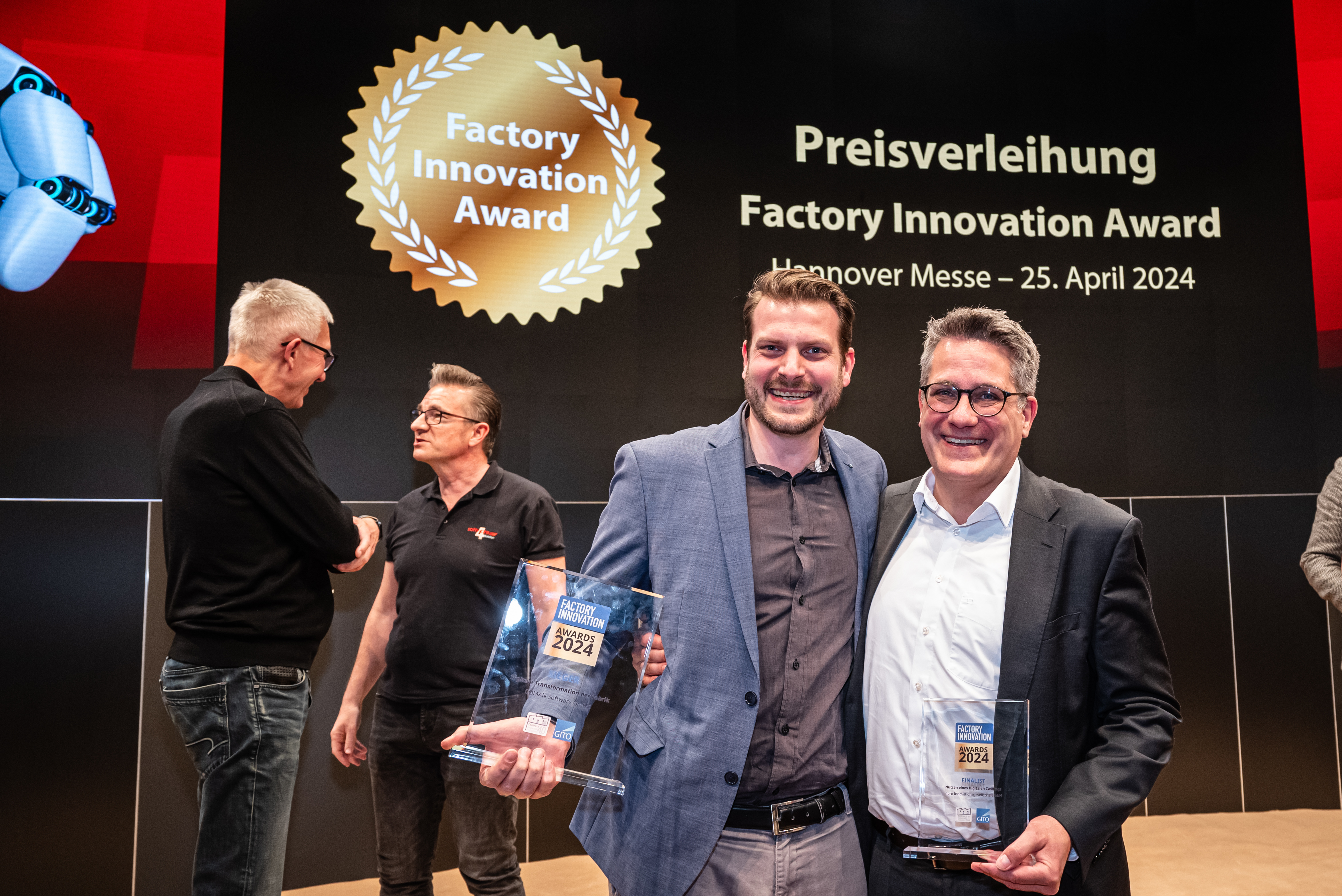 Gemeinsame Siege Inpro und COMAN beim Factory Innovation Award 2024