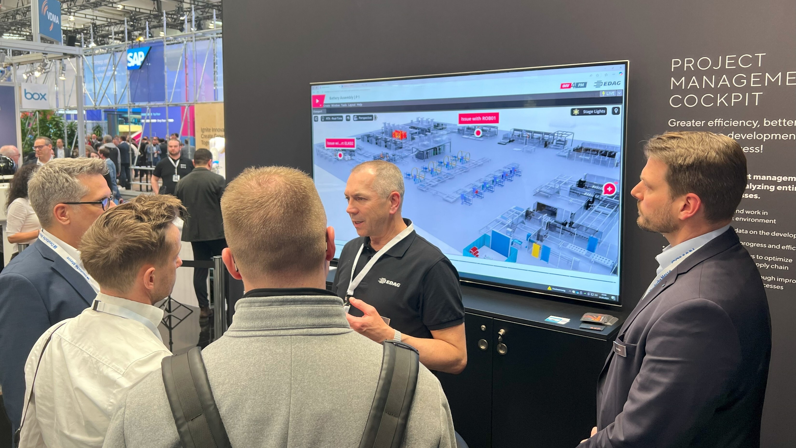 The Project Management Cockpit in Industrial Metaverse with EDAG Landingpage The Battrey Show 2025_V2